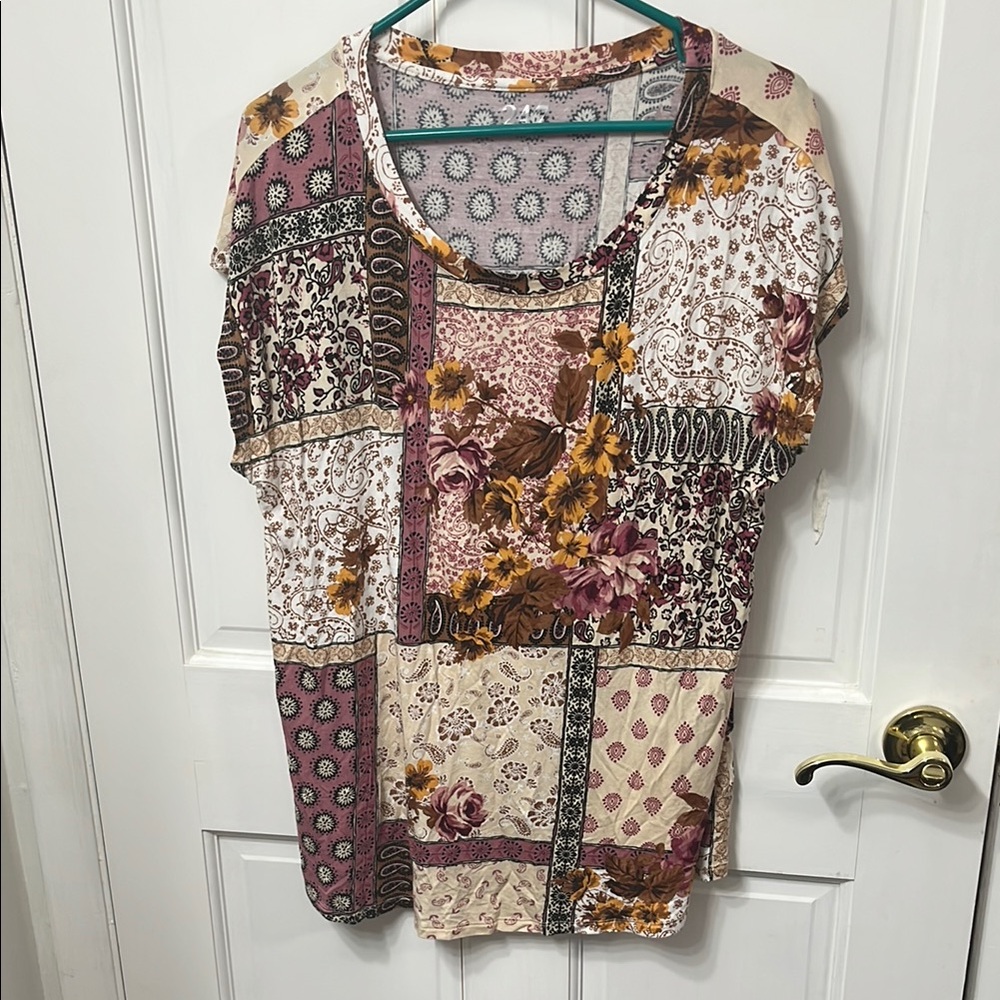 Floral Patchwork Women's Top